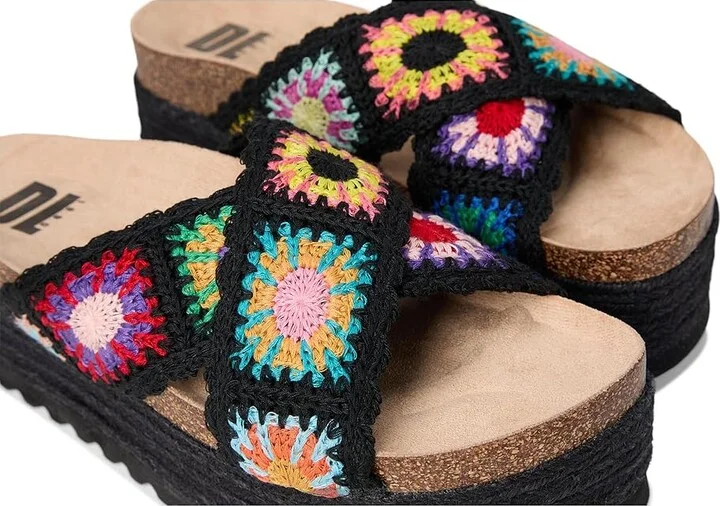Dirty Laundry Plays Women's Shoes Black Crochet : 10 B - Medium, Textile - Image 7