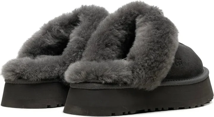 Disquette shearling platform slippers - Image 3