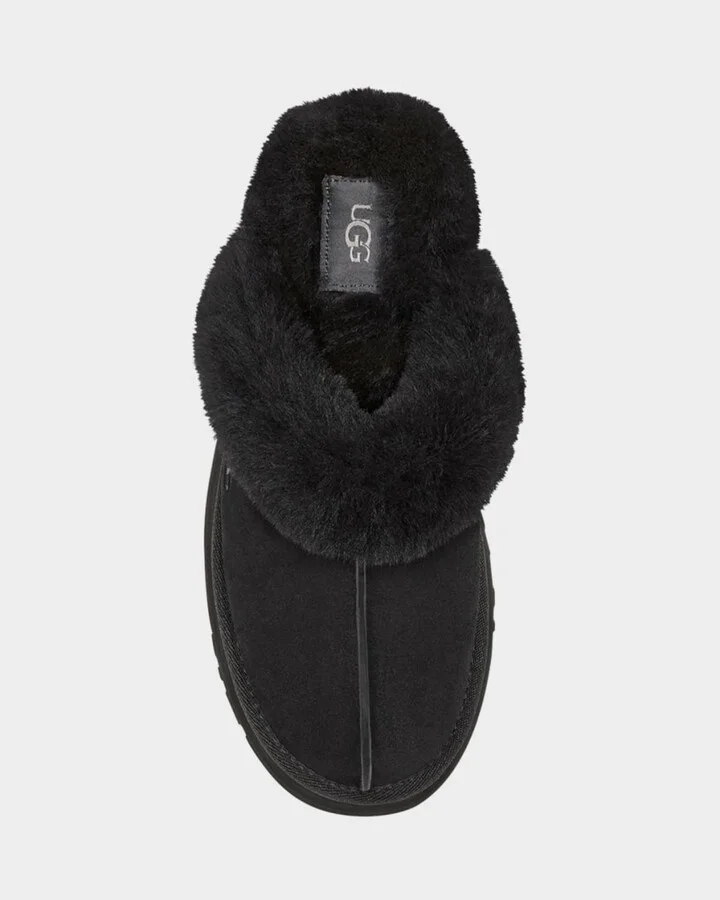 Disquette Suede & Shearling Platform Slippers - Image 4
