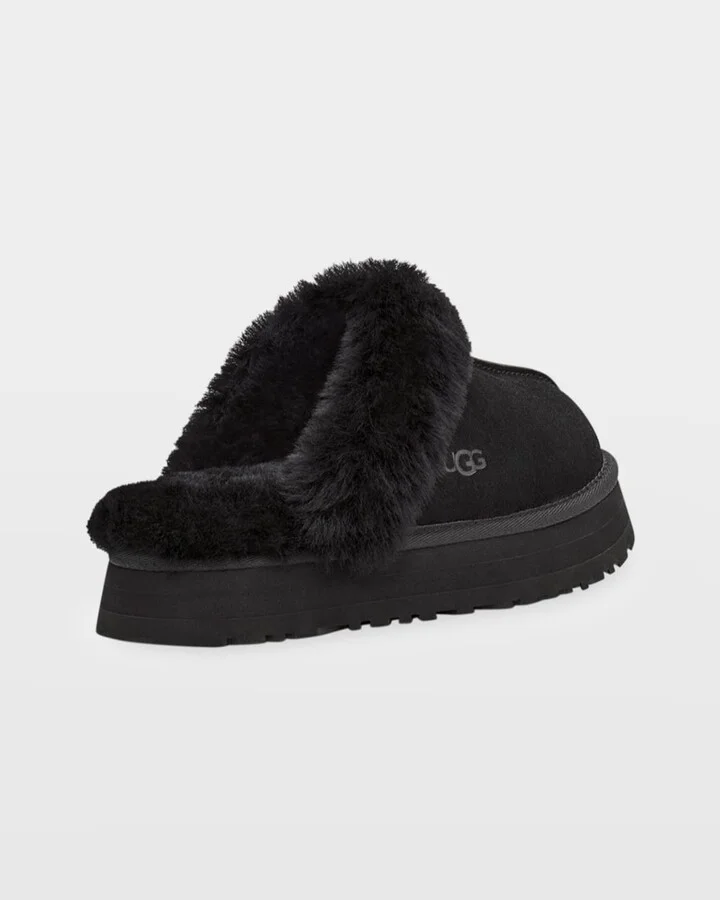 Disquette Suede & Shearling Platform Slippers - Image 9