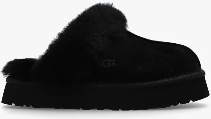‘Disquette’ Suede Slides, , - Black