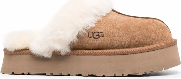 Disquette suede slippers