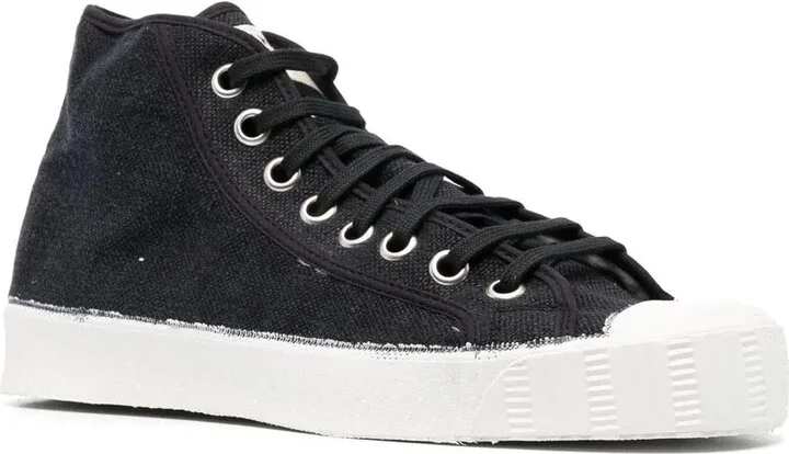 Distressed-Finish High Top Sneakers - Image 2