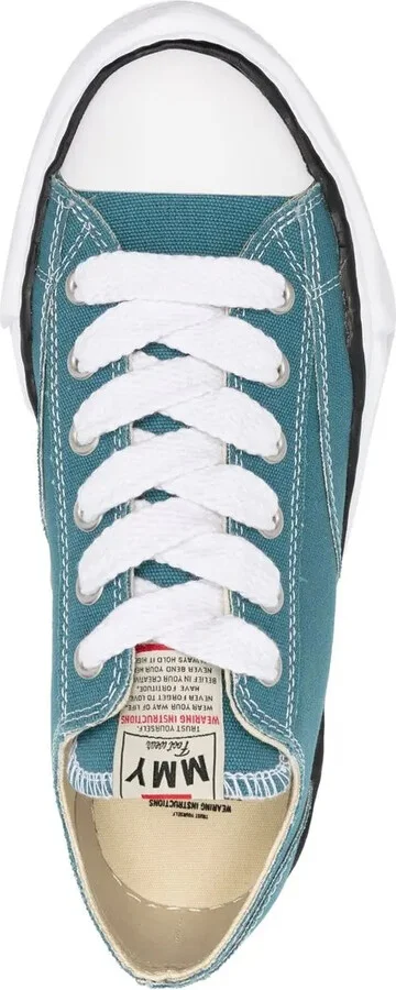 Distressed-Finish Low-Top Sneakers - Image 4