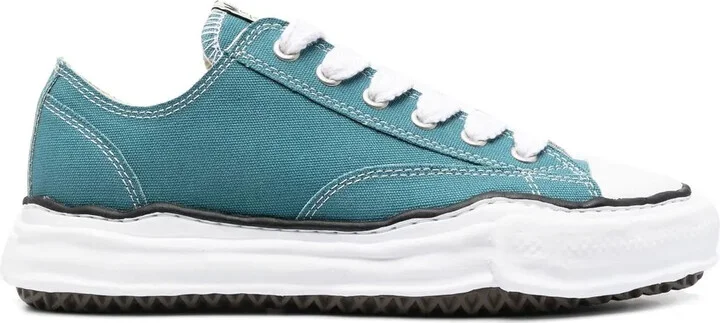 Distressed-Finish Low-Top Sneakers