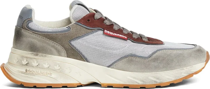 Distressed-Finish Sneakers