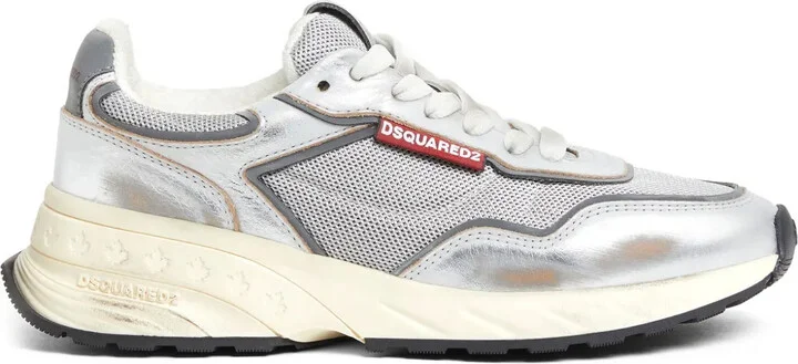 Distressed-Finish Sneakers