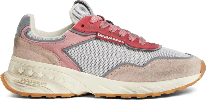 Distressed-Finish Sneakers