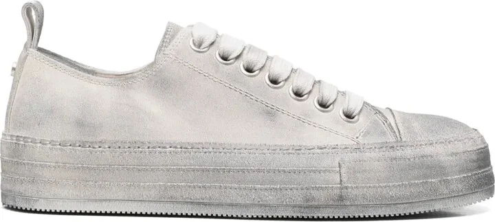 Distressed-Finish Sneakers