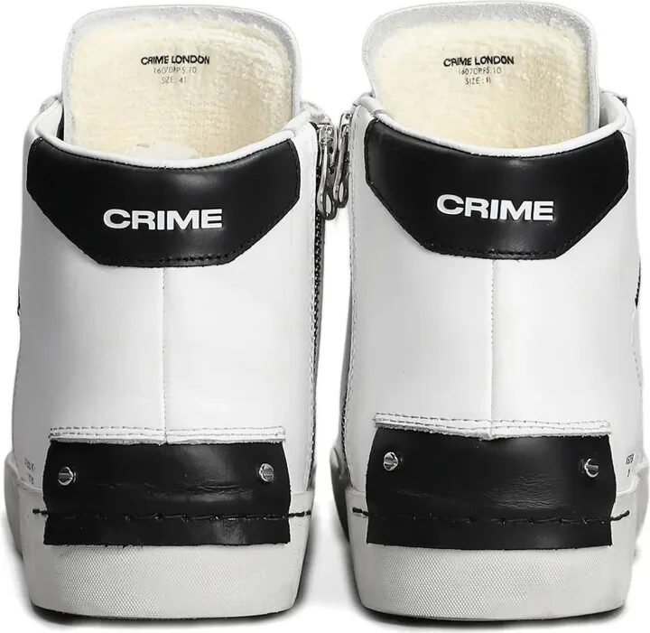 Distressed high-top leather sneakers - Image 4