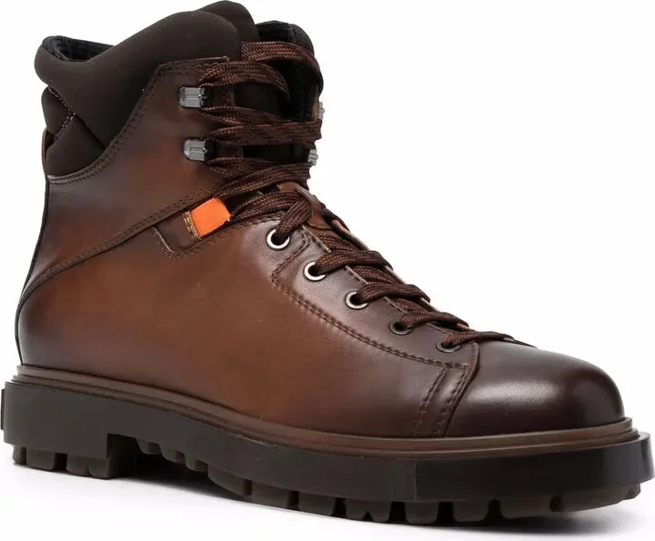 Distressed Lace-Up Mountain Boots - Image 2