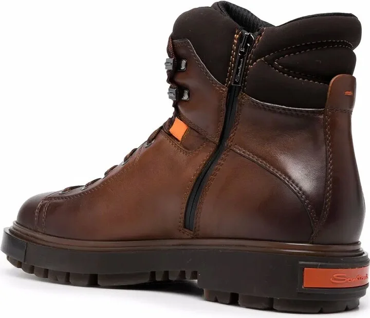 Distressed Lace-Up Mountain Boots - Image 3