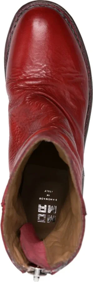 Distressed Leather Ankle Boots - Image 4