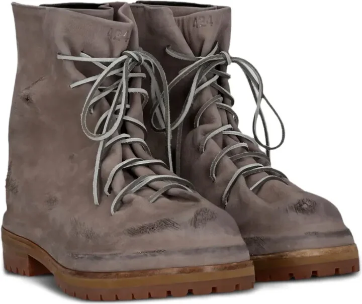 Distressed Leather Boots - Image 2