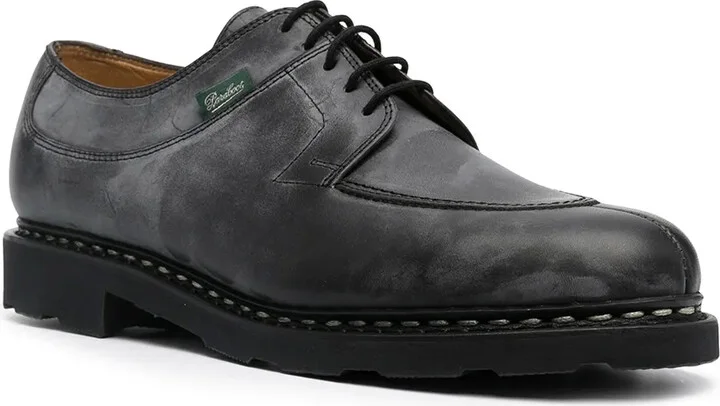Distressed Leather Lace-Up Shoes - Image 2