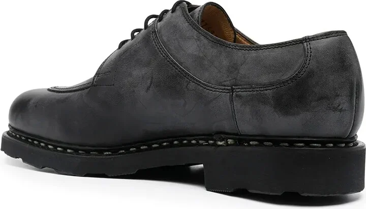 Distressed Leather Lace-Up Shoes - Image 3