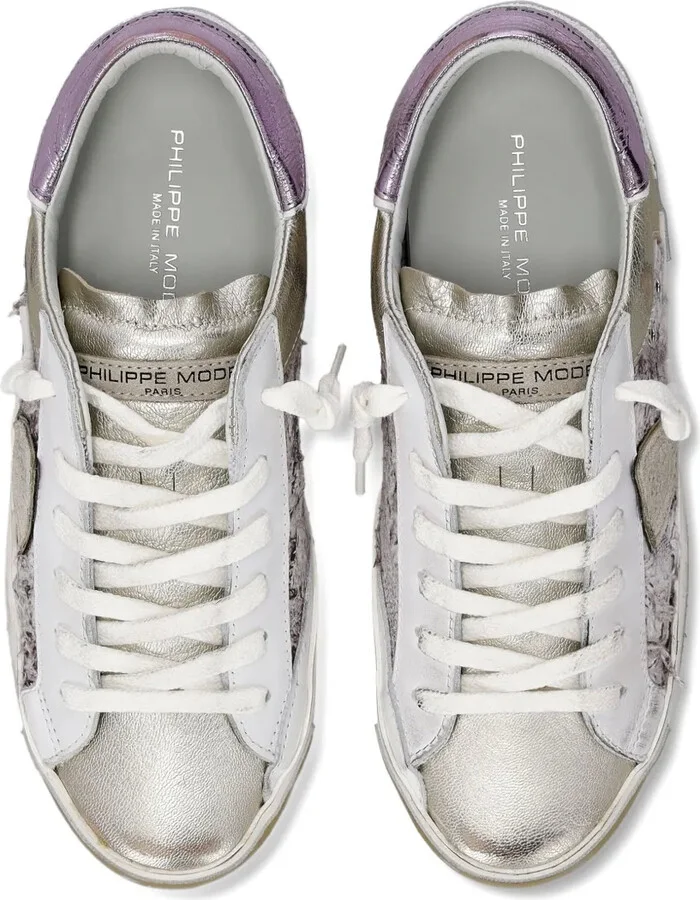 Distressed Leather Sneakers - Image 3