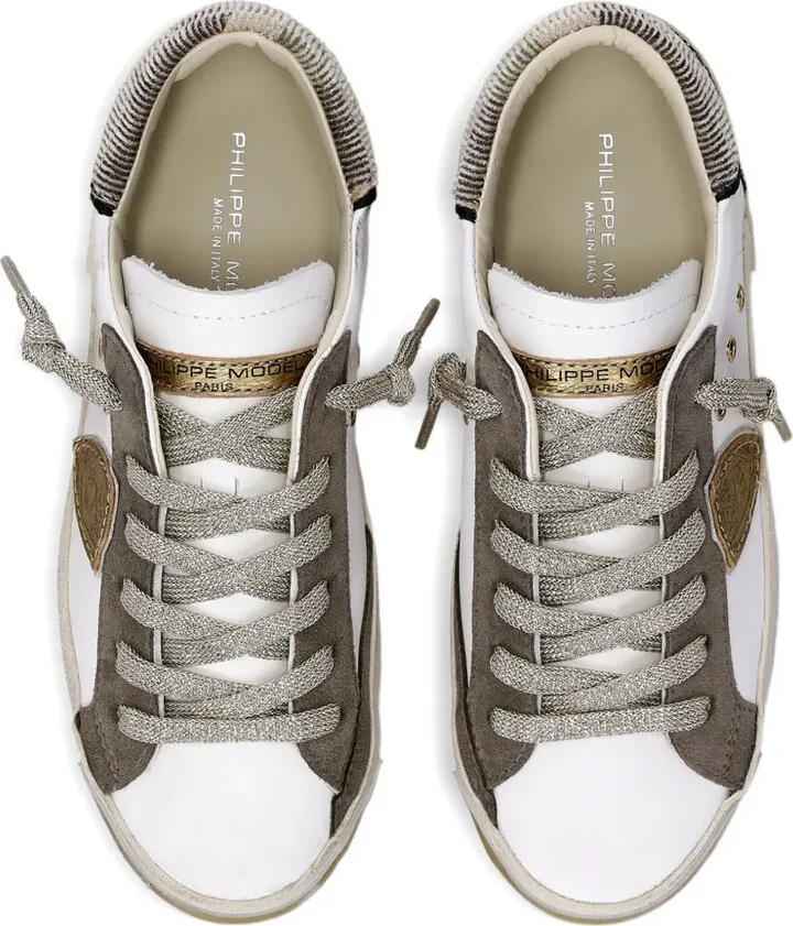 Distressed Leather Sneakers - Image 4