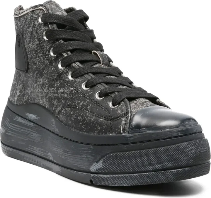 Distressed Leather Sneakers - Image 2