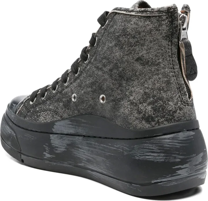 Distressed Leather Sneakers - Image 3