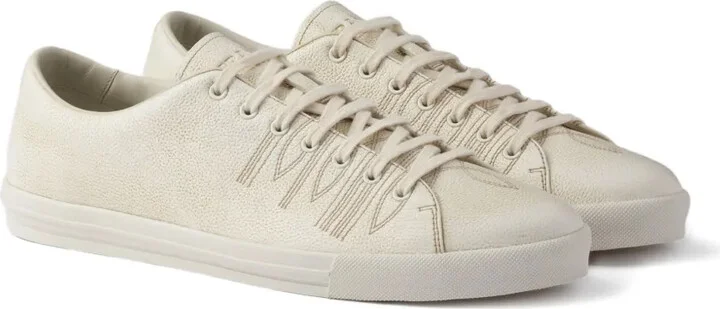 Distressed Leather Sneakers - Image 2