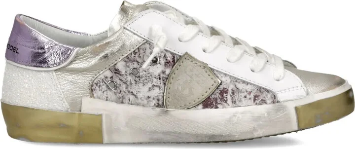 Distressed Leather Sneakers