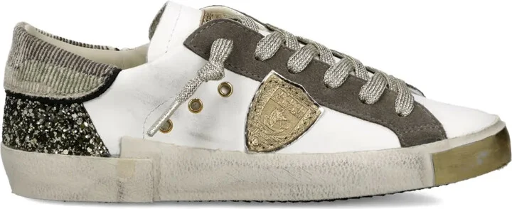 Distressed Leather Sneakers