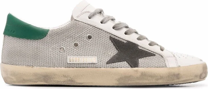 Distressed Leather Sneakers With Signature Star Patch