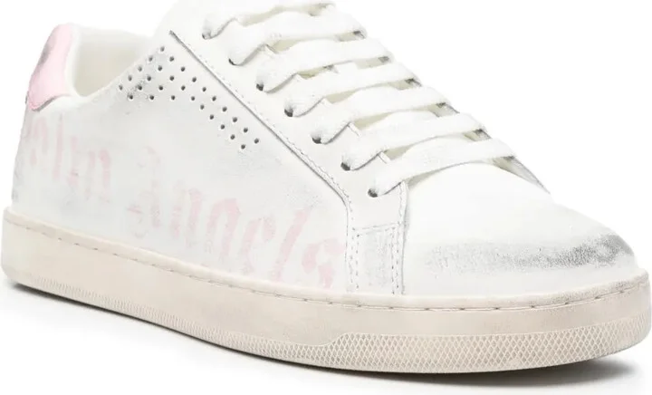 Distressed Logo-Print Sneakers - Image 2