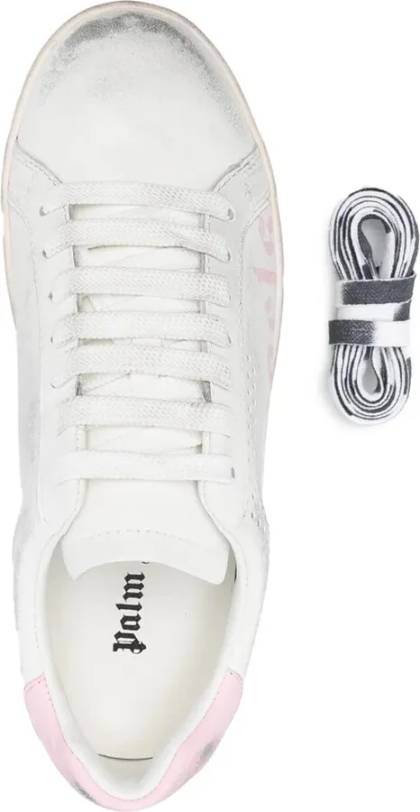 Distressed Logo-Print Sneakers - Image 4
