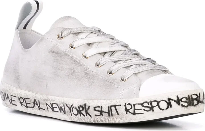 Distressed Low-Top Sneakers - Image 2