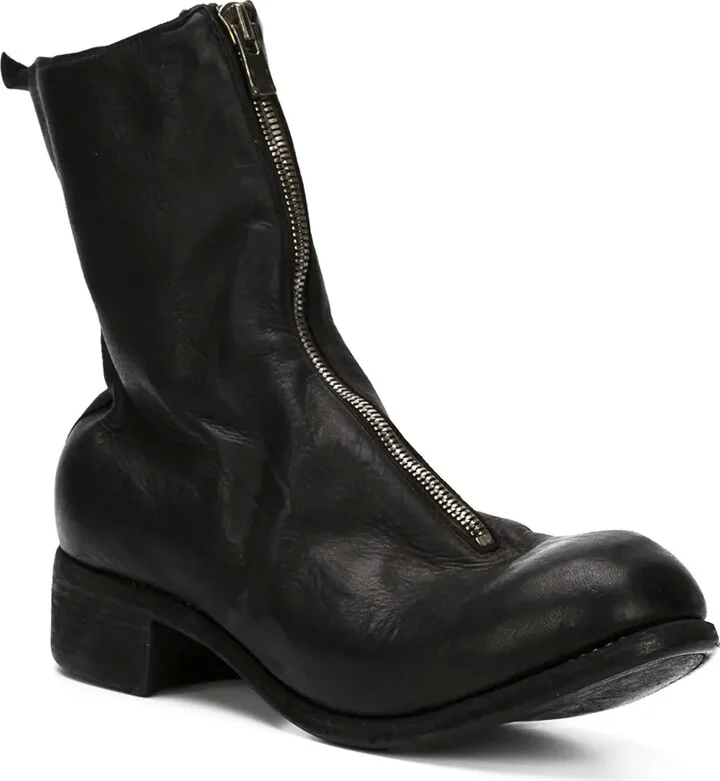 Distressed Zip-Up Boots - Image 2