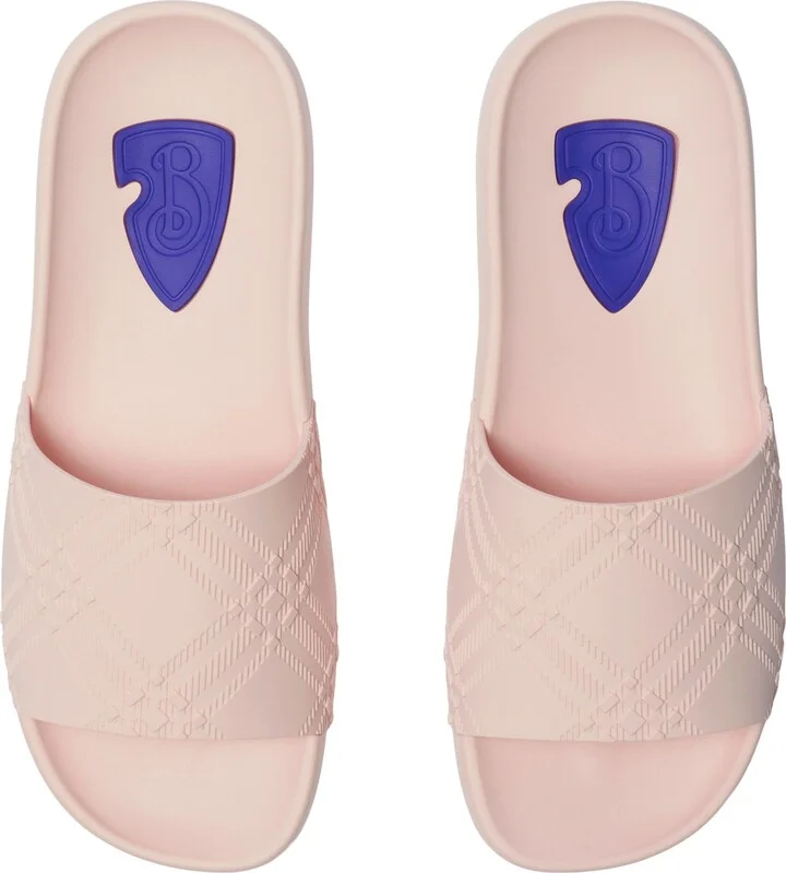 Dive Embossed Check Pool Slide Sandal - Image 4