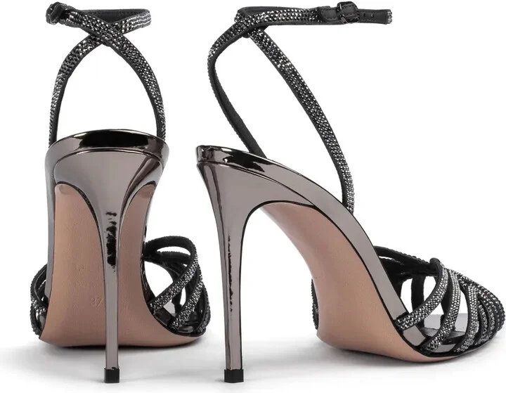 Divina 105mm crystal-embellished sandals - Image 3
