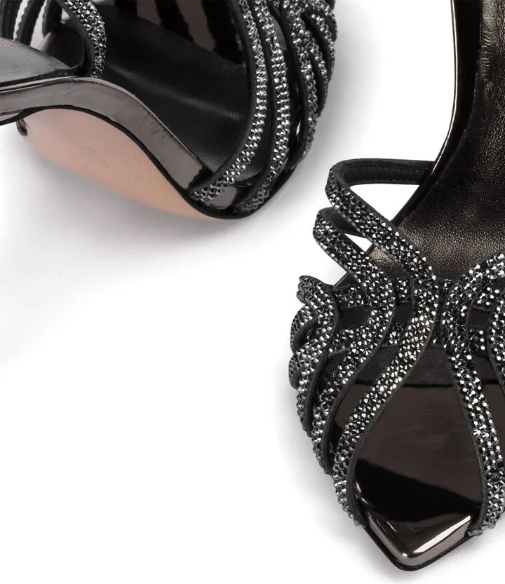 Divina 105mm crystal-embellished sandals - Image 4