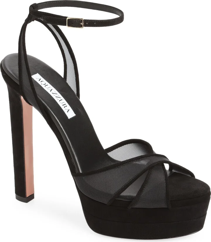 Divine Mesh Ankle Strap Platform Sandal