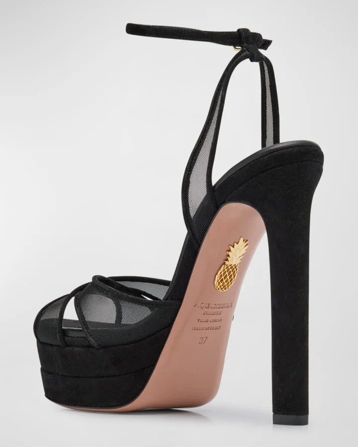 Divine Mesh Crisscross Platform Sandals - Image 3
