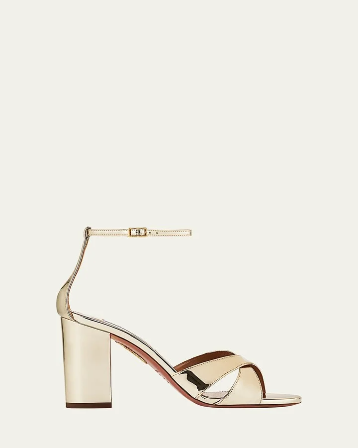 Divine Metallic Crisscross Sandals