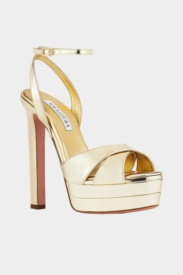 Divine Sandal Plateau 130 in Gold - Image 2