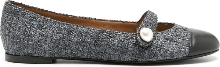 Divy bouclé ballerina shoes