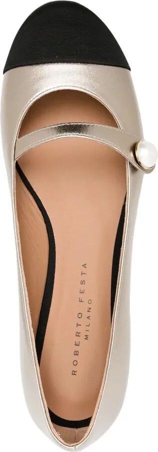 Divy leather ballerina shoes - Image 4