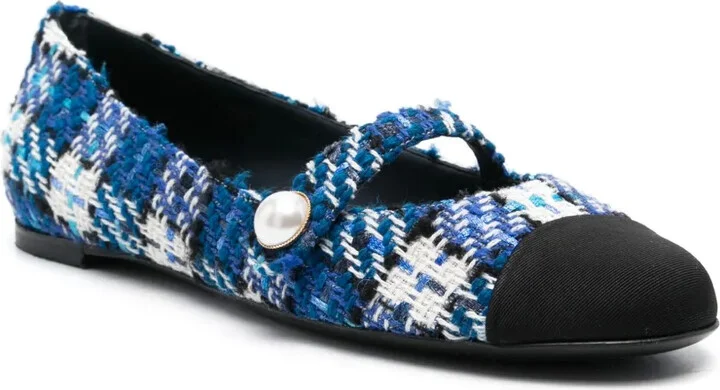 Divy tweed ballerina shoes - Image 2