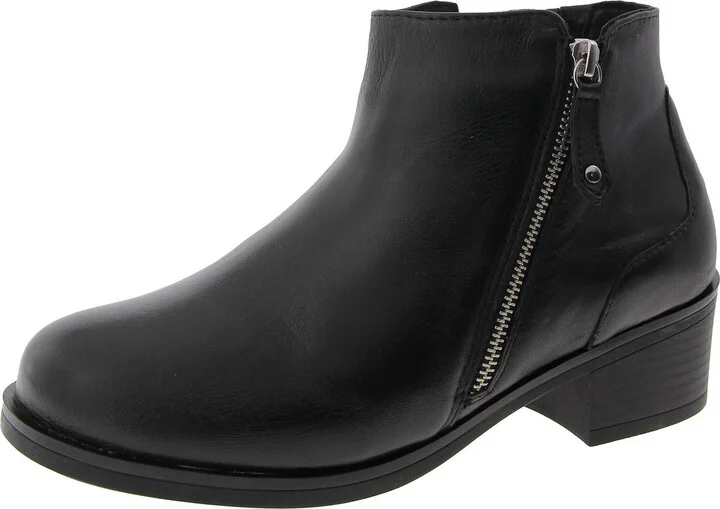 Dixon Womens Double Zipper Ankle Boots