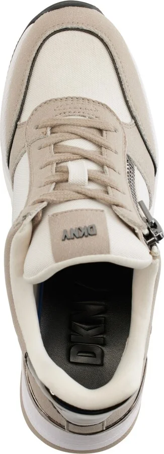 Dkny Kaden Lace-Up Zip Wedge Sneakers - Black/ Dark Gunmetal - Image 8