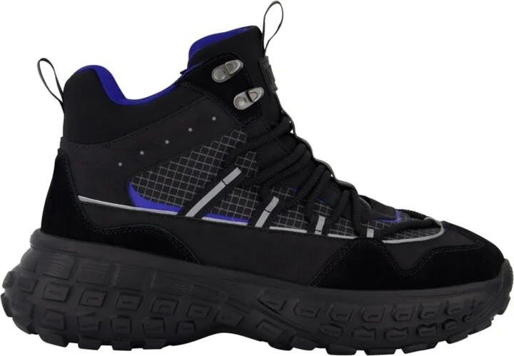 Dkny Men's Mixed Media Hi Top Lightweight Sole Trekking Sneakers - Image 2