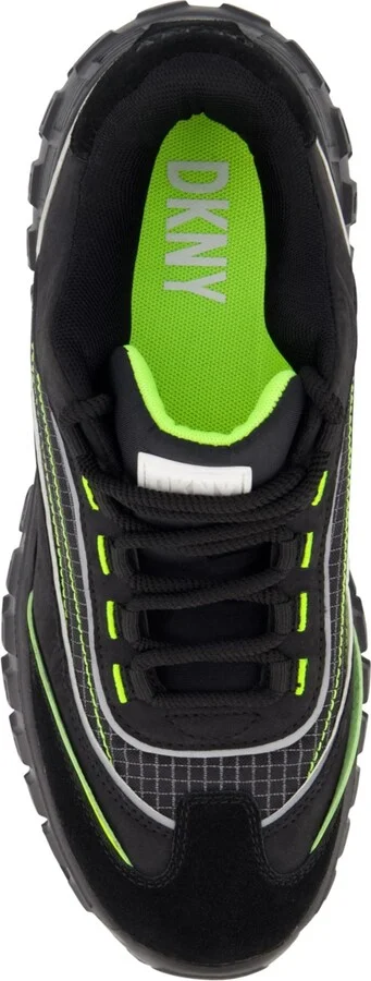 Dkny Men's Mixed Media Low Top Lightweight Sole Trekking Sneakers - Image 4