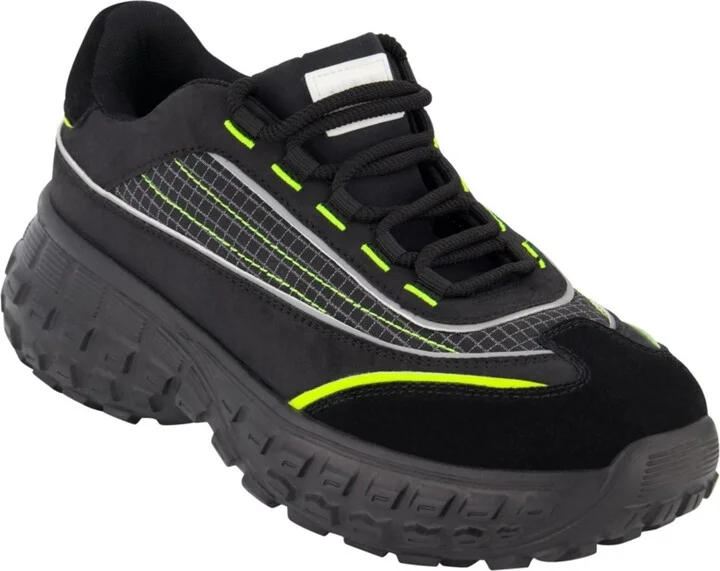 Dkny Men's Mixed Media Low Top Lightweight Sole Trekking Sneakers