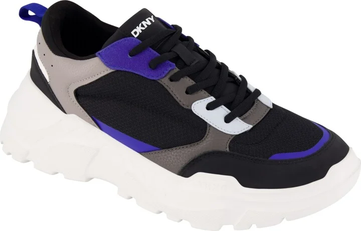 Dkny Men's Mixed Media Runner on a Lightweight Sole Sneakers