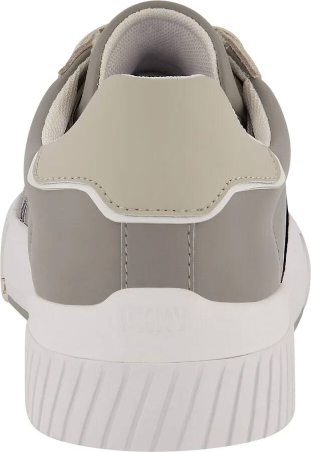 Dkny Men's Side Logo Perforated Two Tone Branded Sole Racer Toe Sneakers - Image 3