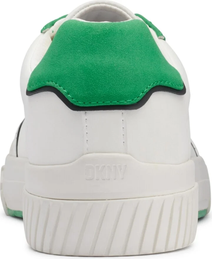 Dkny Men's Side Logo Perforated Two Tone Branded Sole Racer Toe Sneakers - Image 7